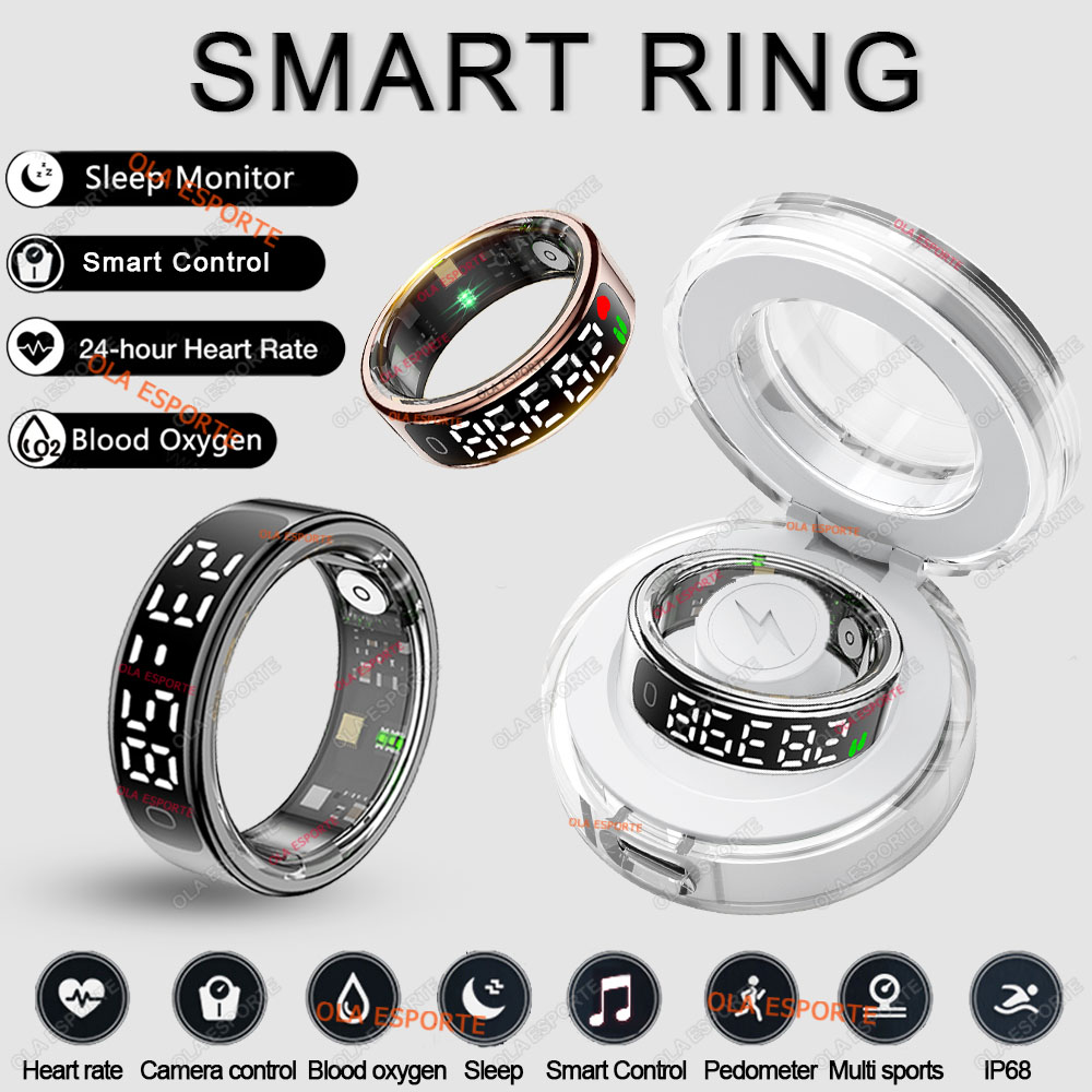 Men'S Accessories Display - R13 Smart Ring with Display Screen