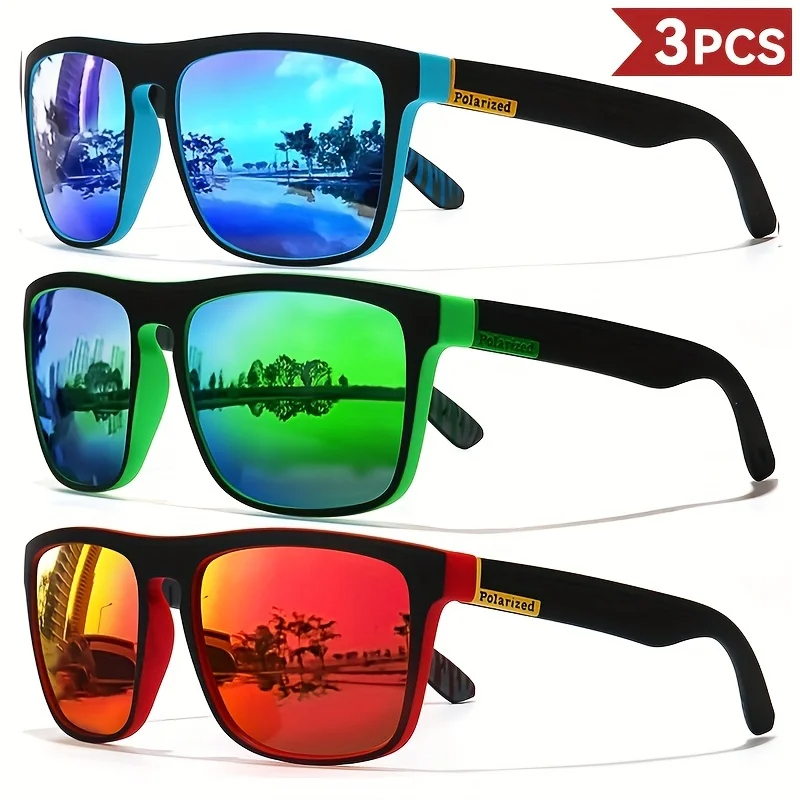 Sunglasses Polarized Men - 1/3PCS Classic Polarized Square Fashion Glasses