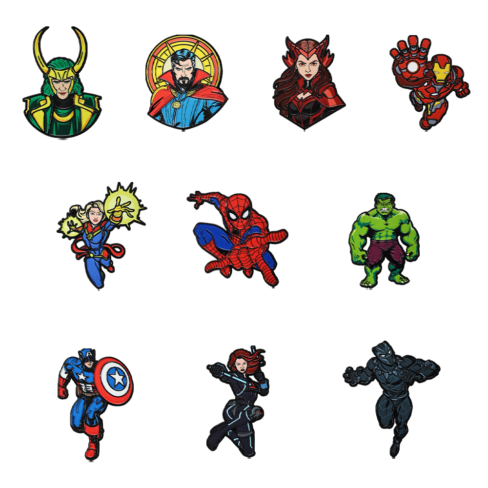 Men Accessories Brooch - 10pcs Marvel Avengers League Pins Set