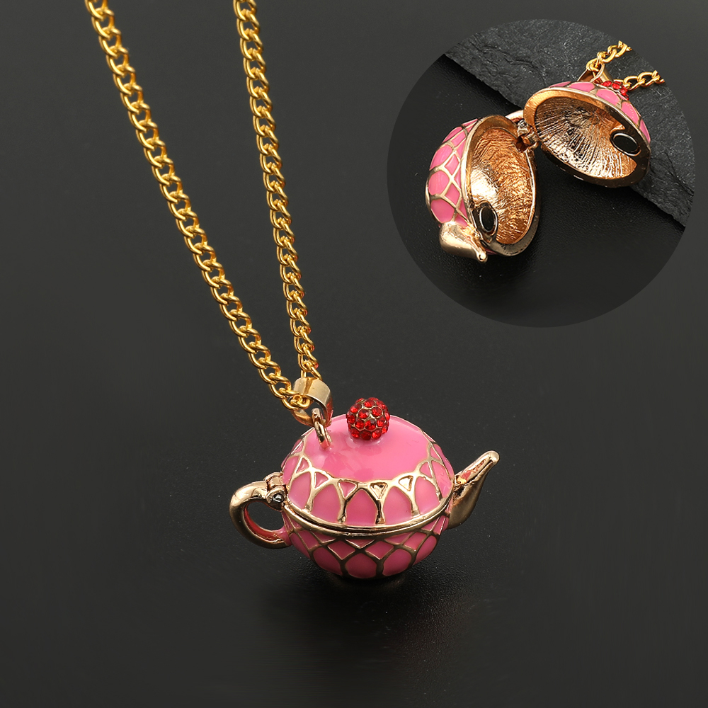 Men Accessories Locket - Creative Vintage Teapot Locket Magnetic Necklace
