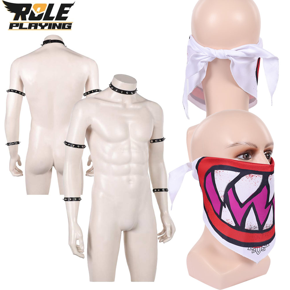 Men Accessories Fashion - Bowser Jr Cosplay Scarf Mask Bracelet