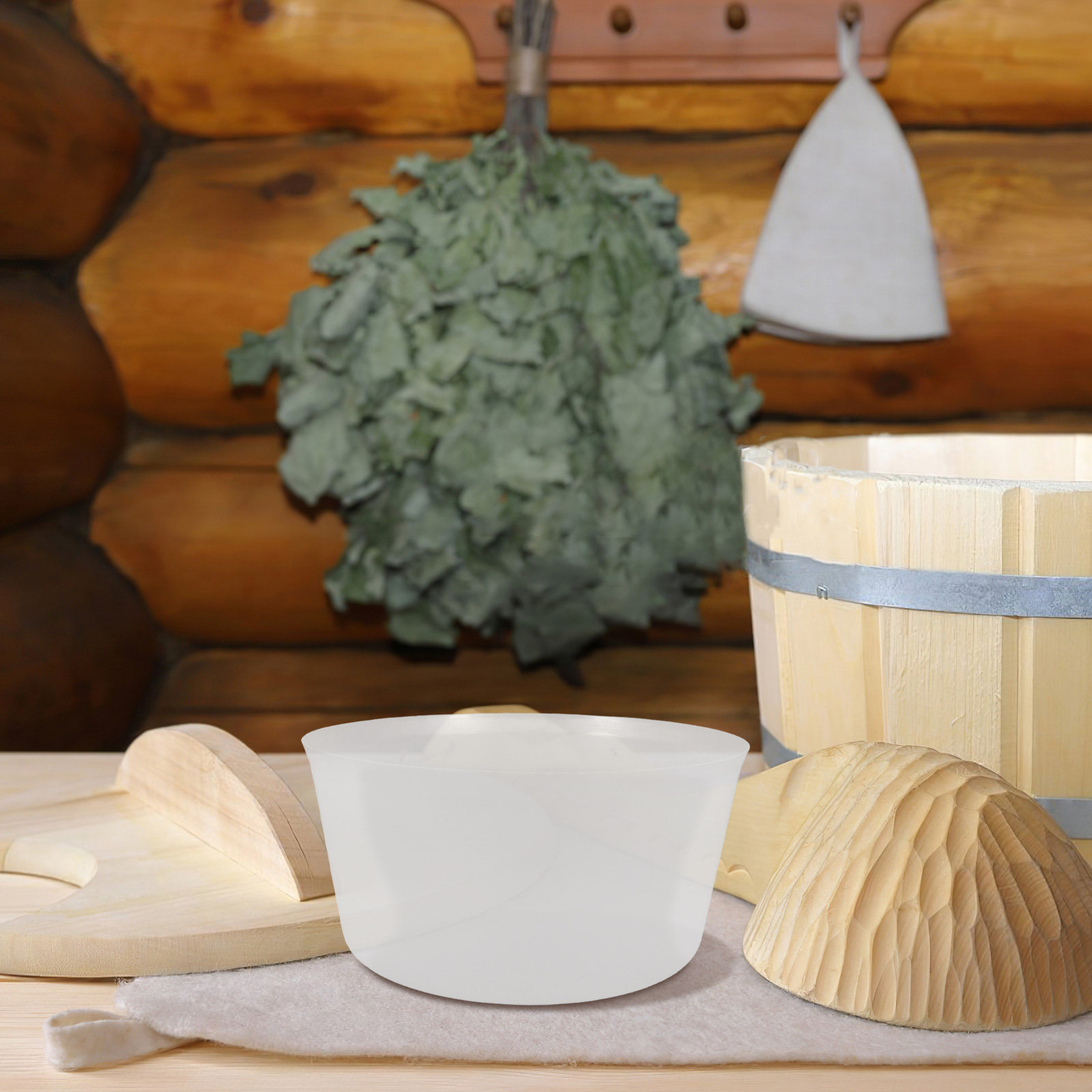Men'S Accessories Essentials - Wooden Sauna Bucket Liner Essential Traditional