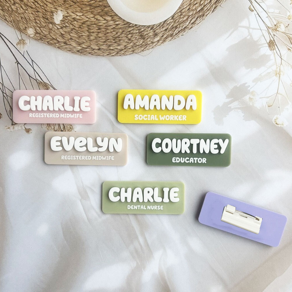 Men Accessories Brooch - Custom Name Brooch Personalized Nameplate Acrylic