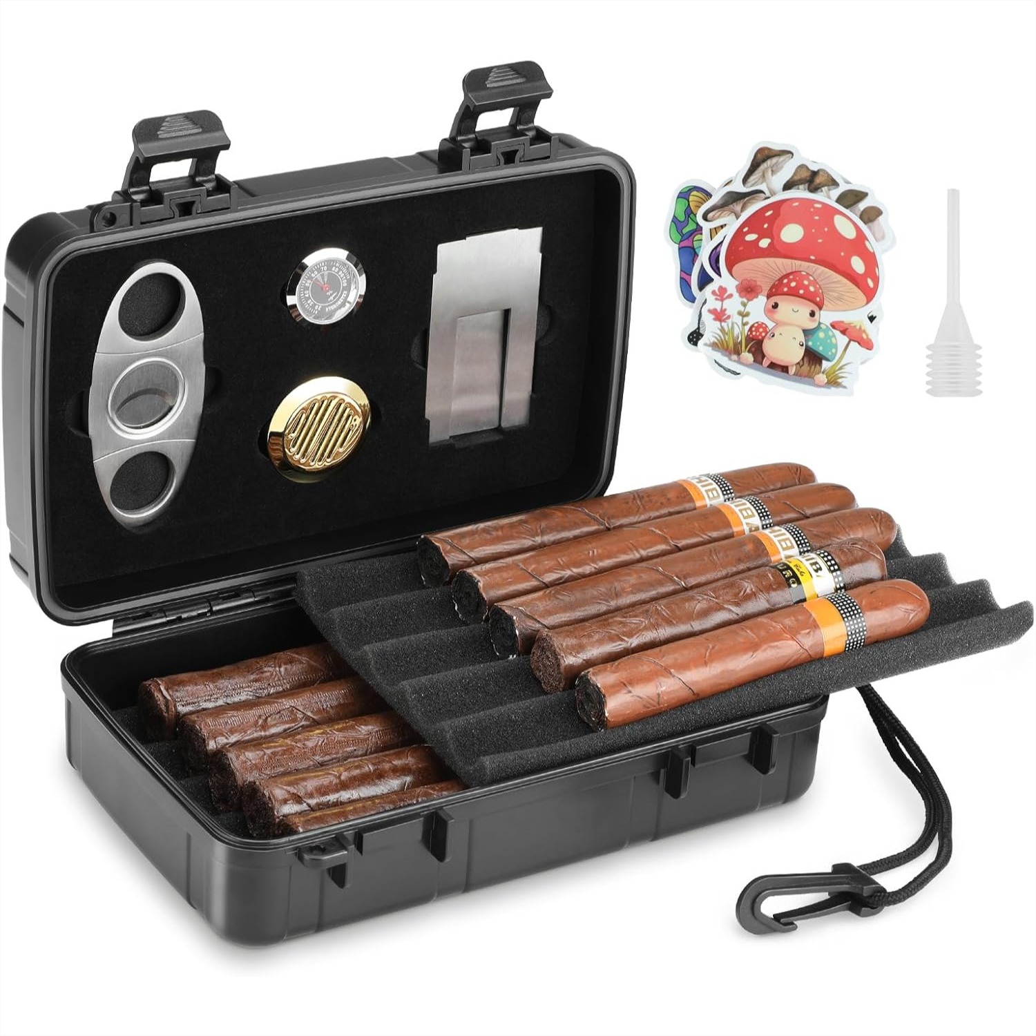 Men'S Accessories - Portable Cigar Humidor Holds 10 Cigars