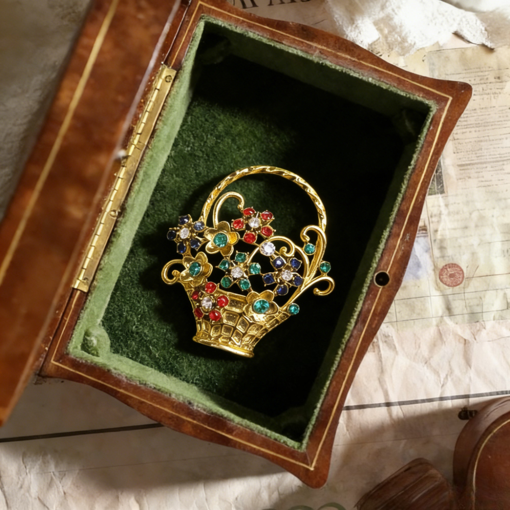 Men Accessories Bouquet - Baroque Luxury Floral Bouquet Design Brooch
