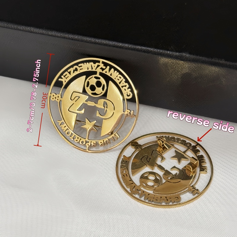 Custom Logo Brooch Simple Crea - Men Accessories Brooch 评论和价格