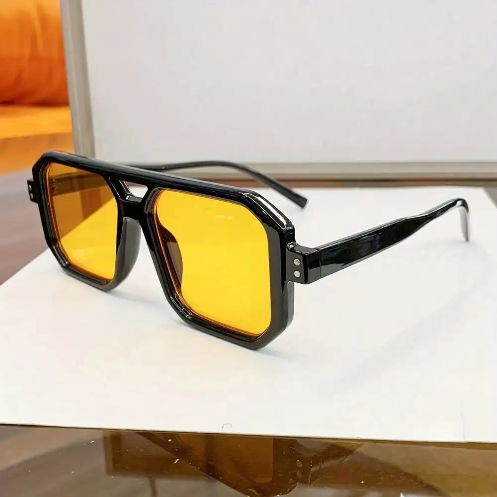 One Pair Of Neutral Square Ret - Men Accessories Fashion 评论和价格