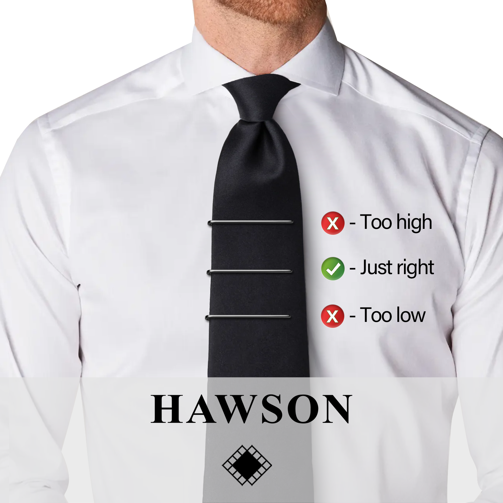 HAWSON Tie Clips for Men 4Pcs  - Cufflink Box Set 评论和价格