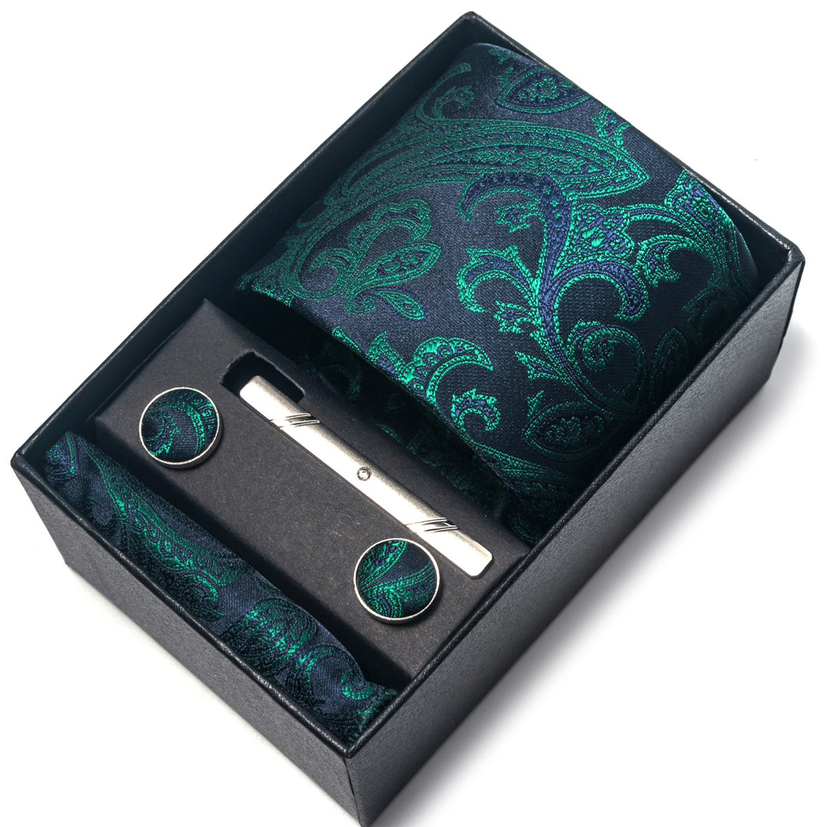 Brand Silk Tie Men Wedding Gif - Neck Tie Set Box 评论和价格