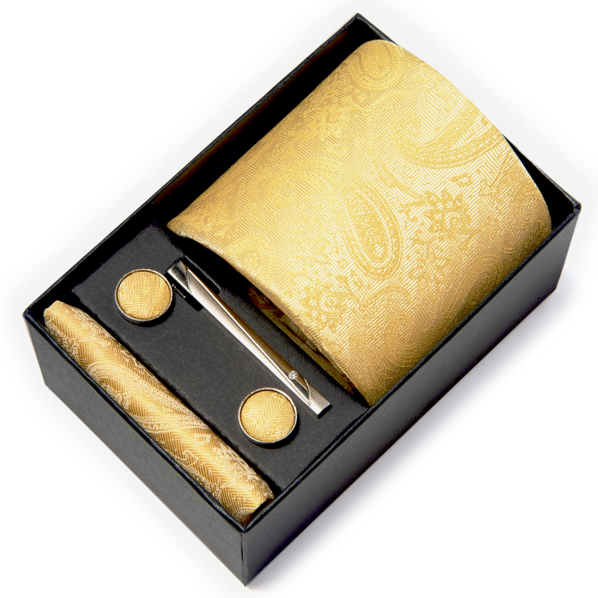 Brand Silk Tie Men Wedding Gif - Neck Tie Set Box 评论和价格