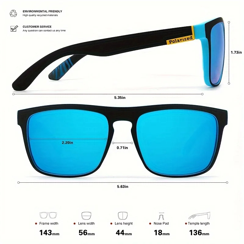 1/3PCS Classic Polarized Squar - Sunglasses Polarized Men 评论和价格