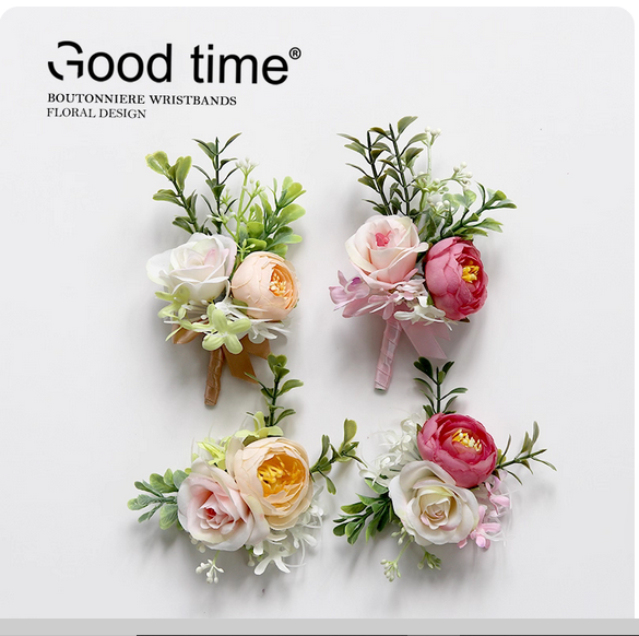 Broom wrist flower pin bouquet - Men Accessories Bouquet 评论和价格