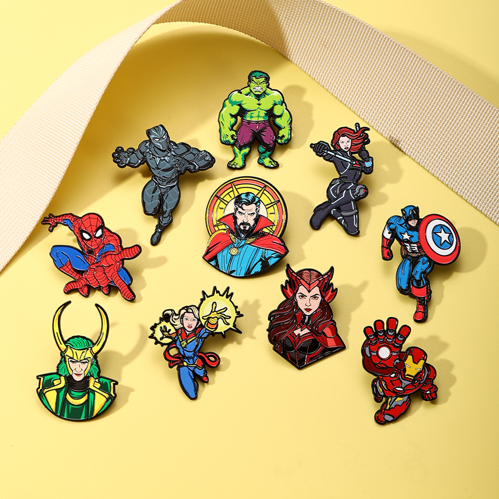 10pcs Marvel Avengers League P - Men Accessories Brooch 评论和价格