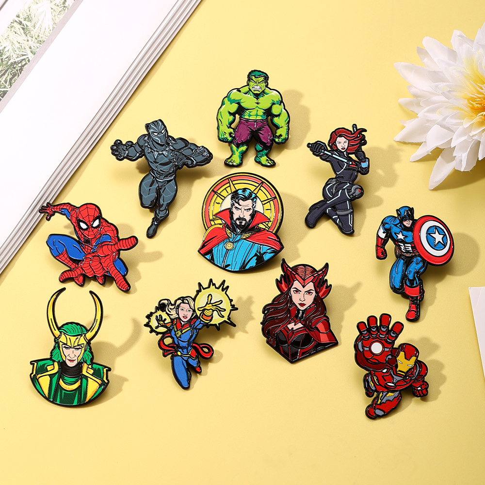 10pcs Marvel Avengers League P - Men Accessories Brooch 评论和价格
