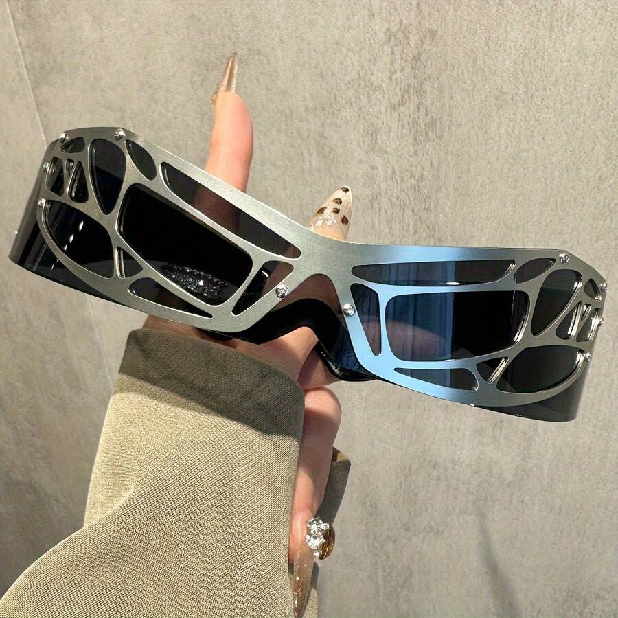 Futurist Punk Hip Hop Sunglass - Men Accessories Fashion 评论和价格