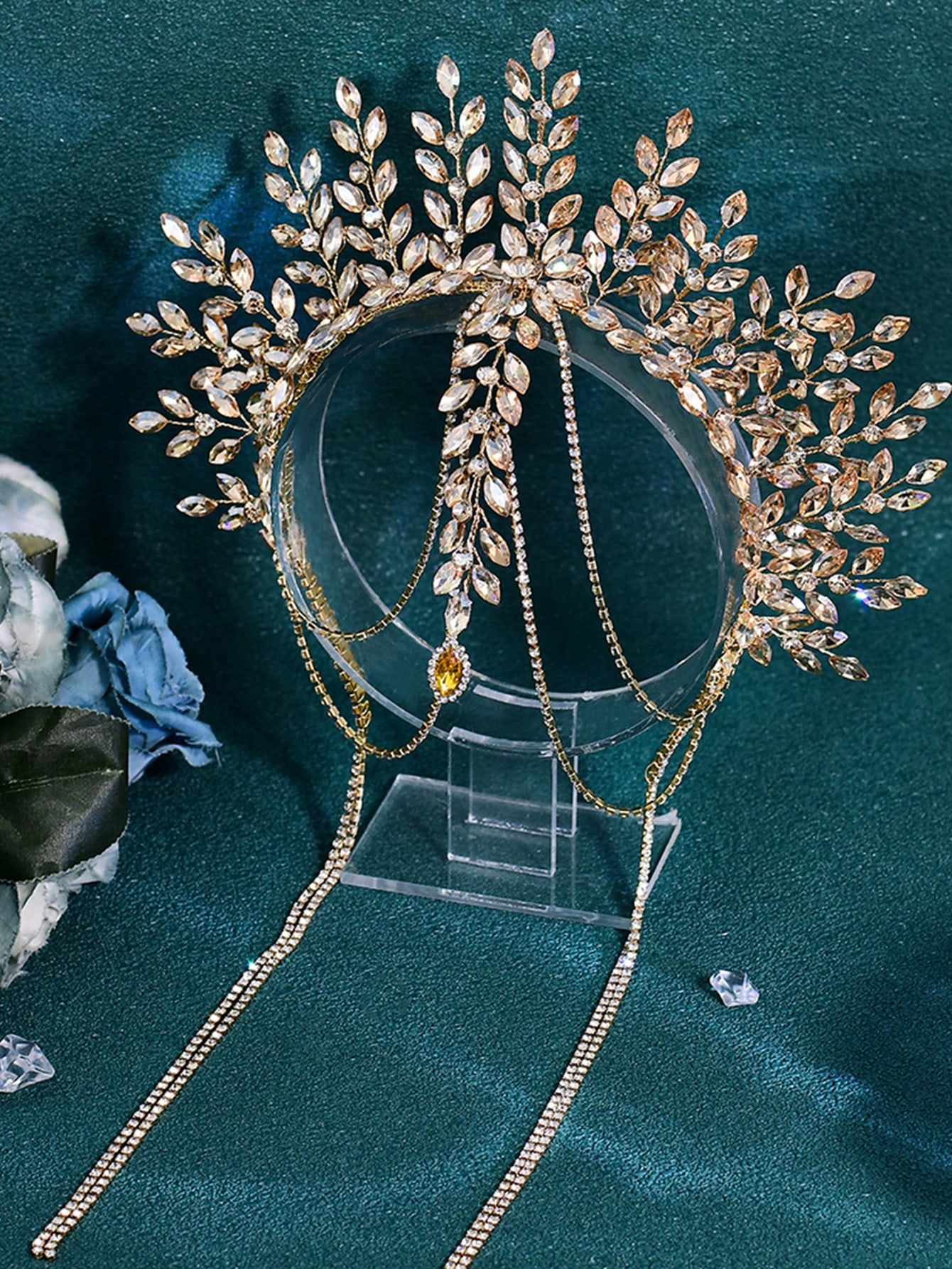 1pc Luxurious Bridal Crown Hea - Men Accessories Fashion 评论和价格