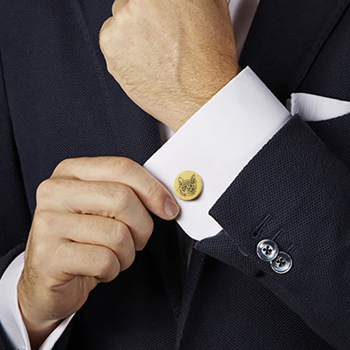 Custom Metal Cufflinks Tie Cli - Cufflink Box Set 评论和价格