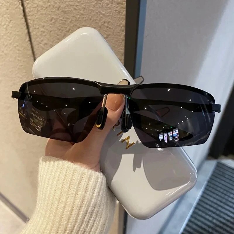 Photochromic Half Frame Sungla - Sunglasses Polarized Men 评论和价格