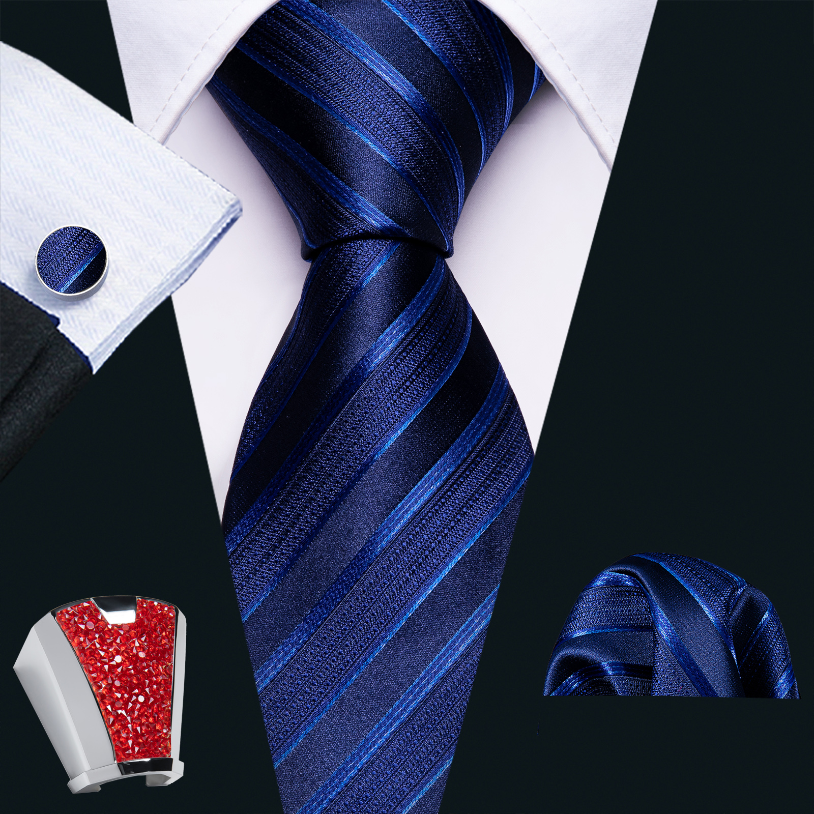 5pcs/Set Mens Ties for Men wit - Neck Tie Set Box 评论和价格