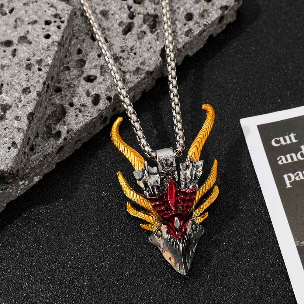 Retro Hip-Hop Evil Dragon Head - Men Accessories Fashion 评论和价格
