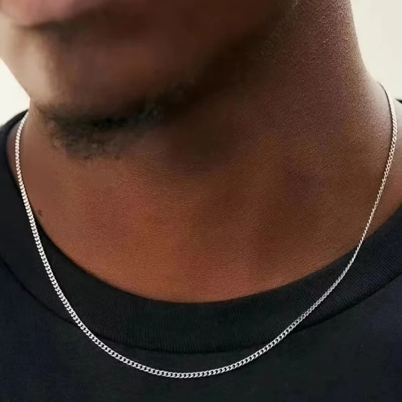 2mm Men's Cuban Chain Necklace - Men'S Accessories Trending 评论和价格