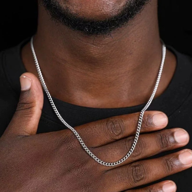 2mm Men's Cuban Chain Necklace - Men'S Accessories Trending 评论和价格