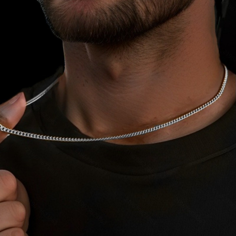 2mm Men's Cuban Chain Necklace - Men'S Accessories Trending 评论和价格