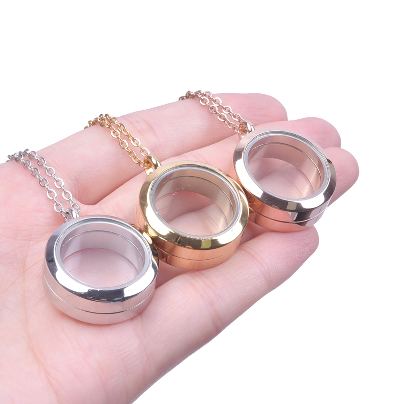 Never Fade Round Stainless Ste - Men Accessories Locket 评论和价格