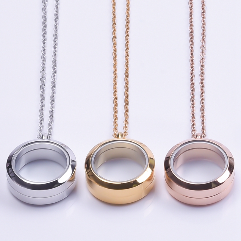 Never Fade Round Stainless Ste - Men Accessories Locket 评论和价格