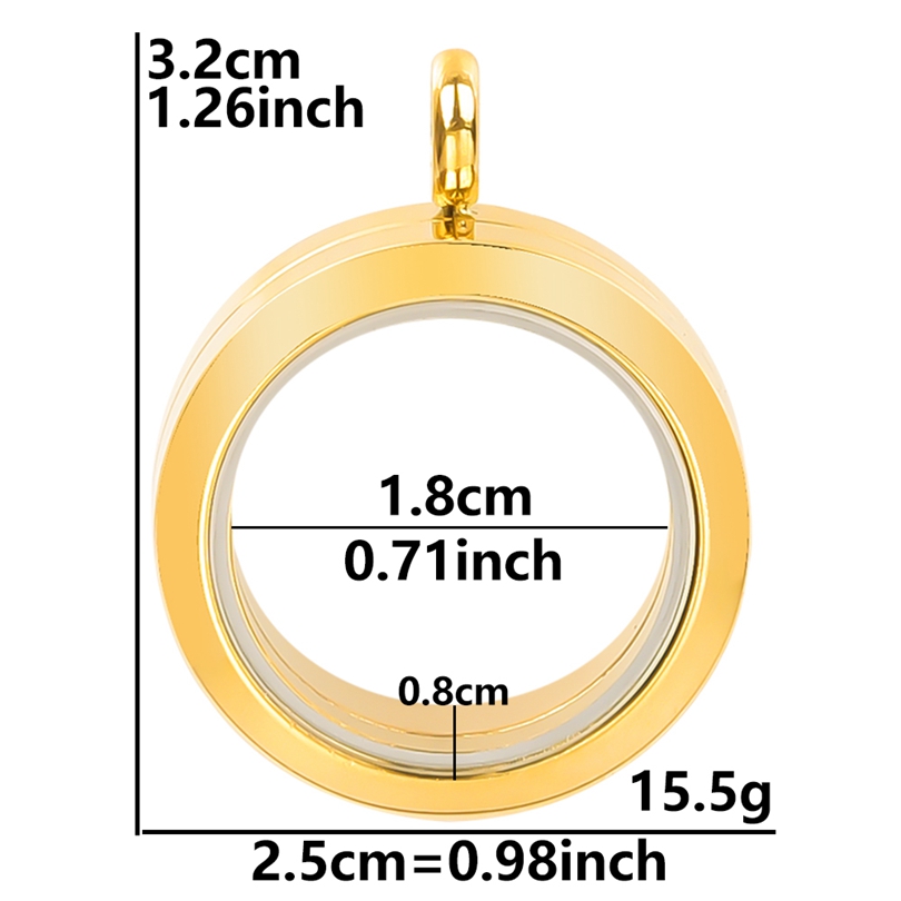 Never Fade Round Stainless Ste - Men Accessories Locket 评论和价格