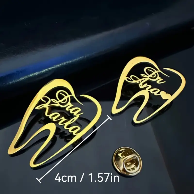 1PC Customized Teeth Dentist N - Men Accessories Brooch 评论和价格