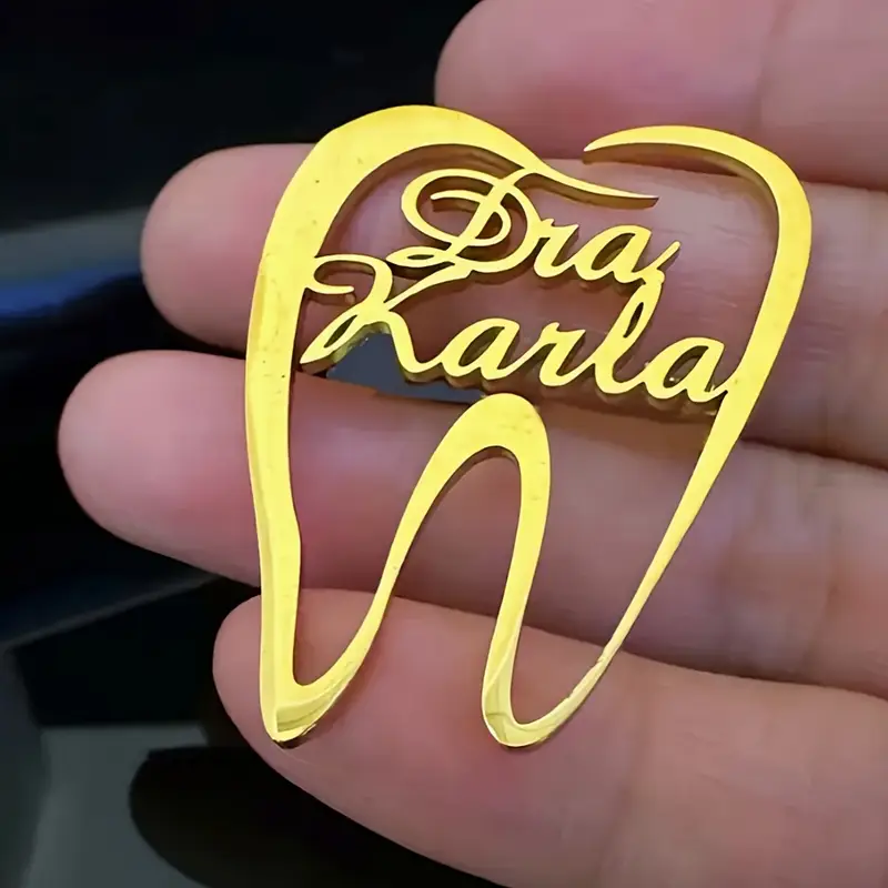 1PC Customized Teeth Dentist N - Men Accessories Brooch 评论和价格