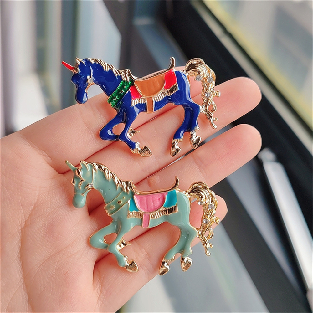 Vintage Enamel Horse Brooches  - Men Accessories Bouquet 评论和价格