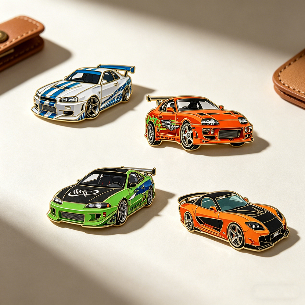 4pcs The Fast and the Furious  - Men Accessories Brooch 评论和价格