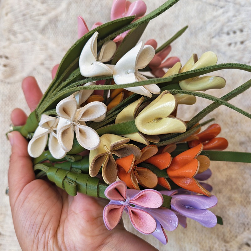 Handmade tulip bouquet leather - Men Accessories Bouquet 评论和价格