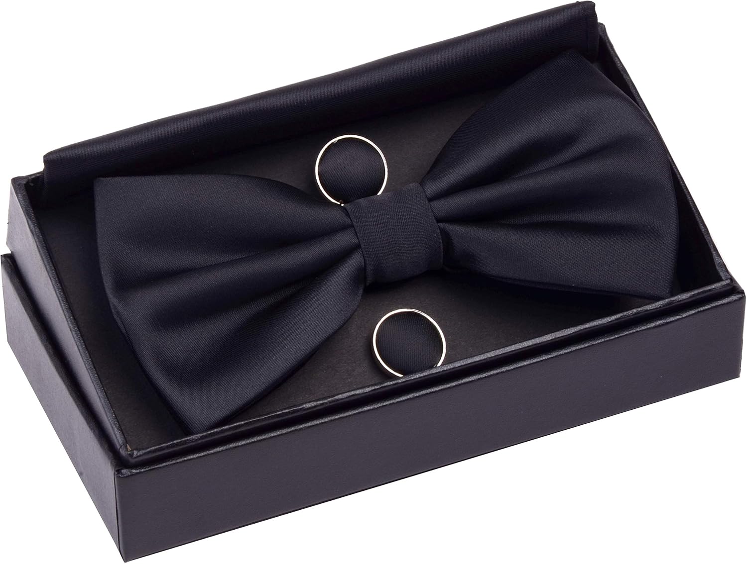 Solid Color Pre-tied Bow Tie S - Cufflink Box Set 评论和价格