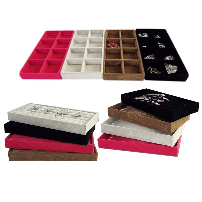 Velvet Jewelry Box Diamond Rin - Cufflink Box Set 评论和价格