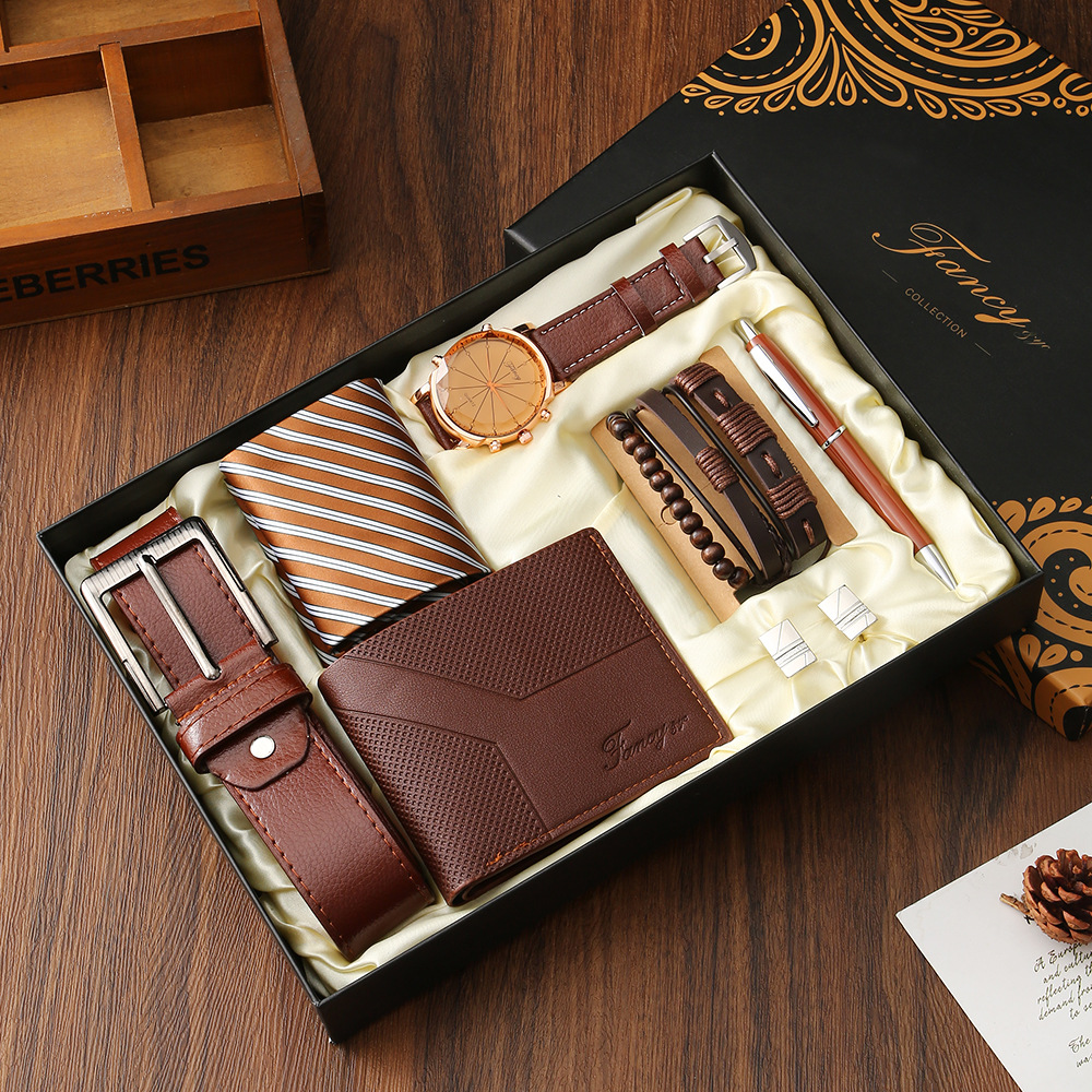New Men Gift Set with Box Watc - Cufflink Box Set 评论和价格