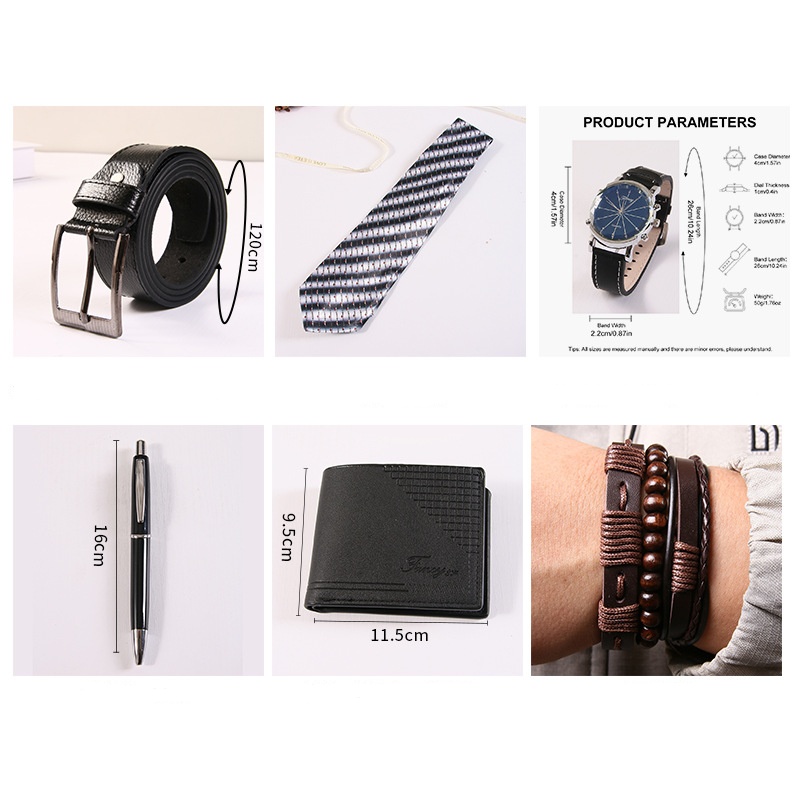 New Men Gift Set with Box Watc - Cufflink Box Set 评论和价格