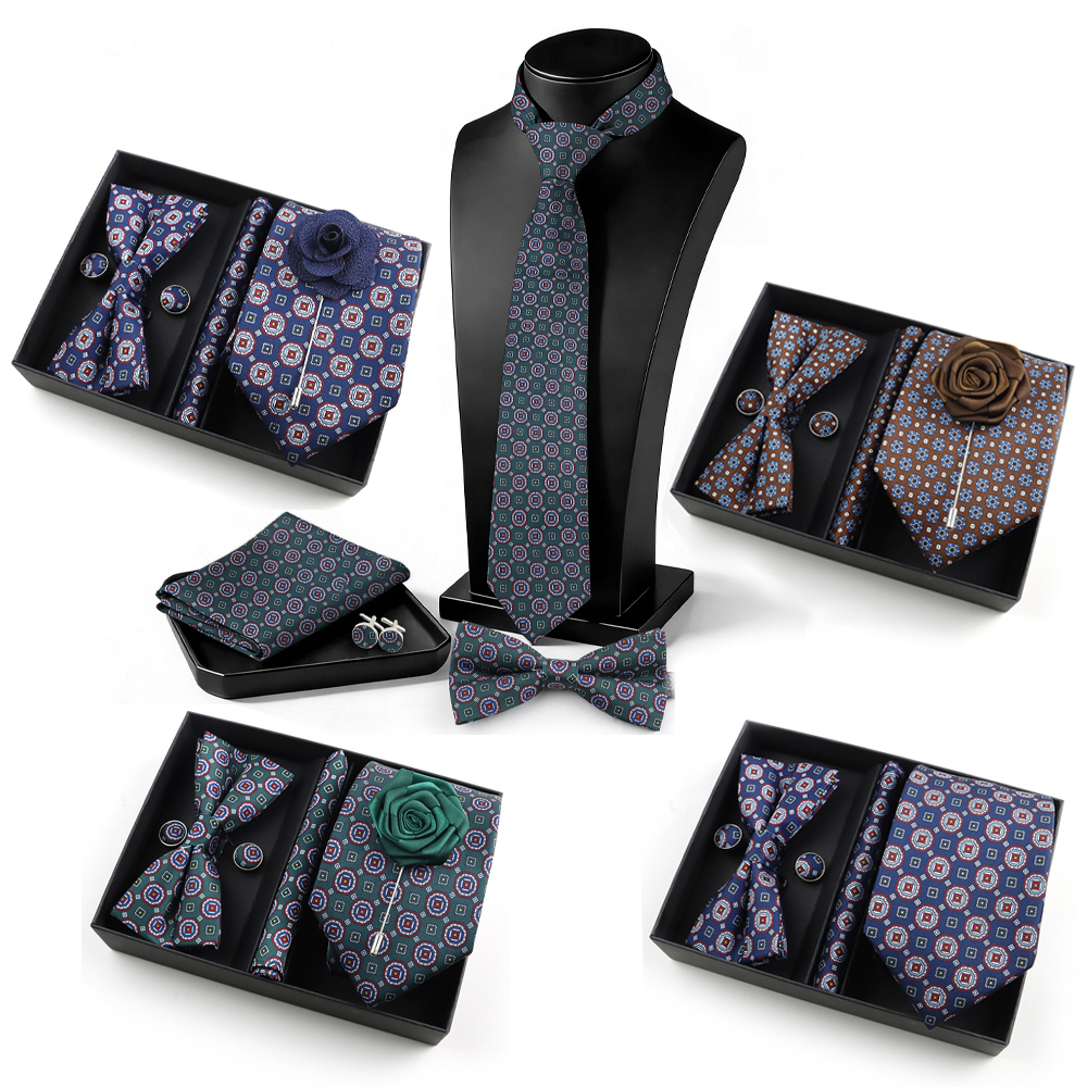 Soft Polyester Tie Set For Men - Neck Tie Set Box 评论和价格
