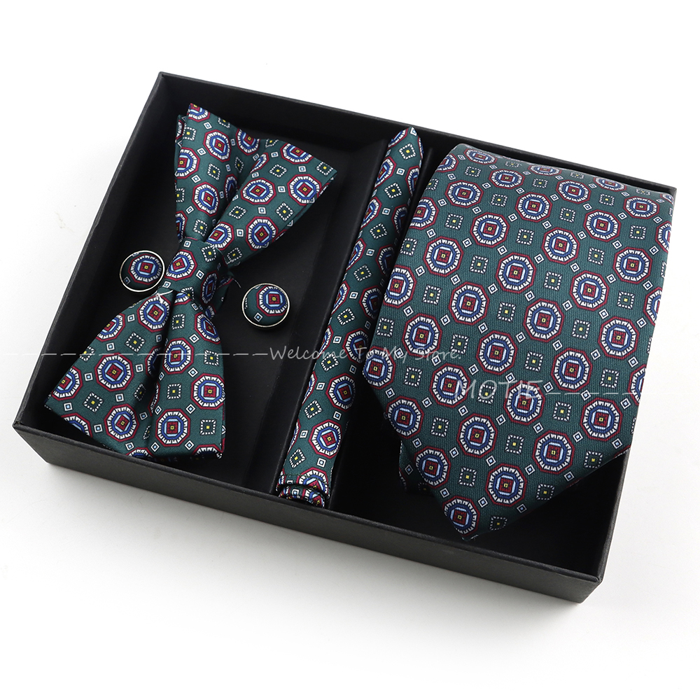 Soft Polyester Tie Set For Men - Neck Tie Set Box 评论和价格