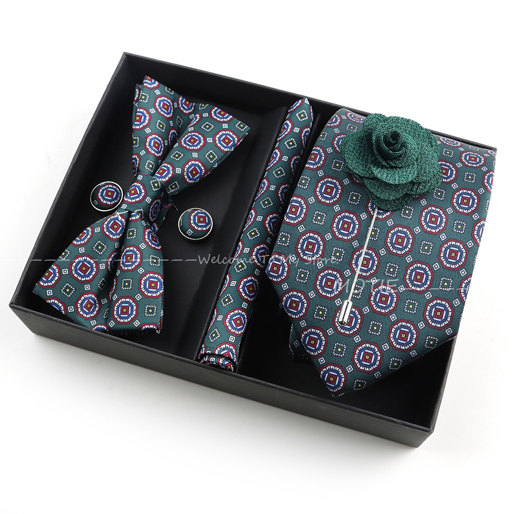 Soft Polyester Tie Set For Men - Neck Tie Set Box 评论和价格