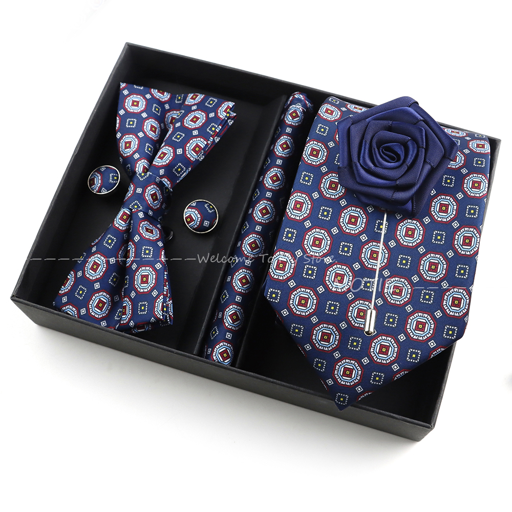 Soft Polyester Tie Set For Men - Neck Tie Set Box 评论和价格