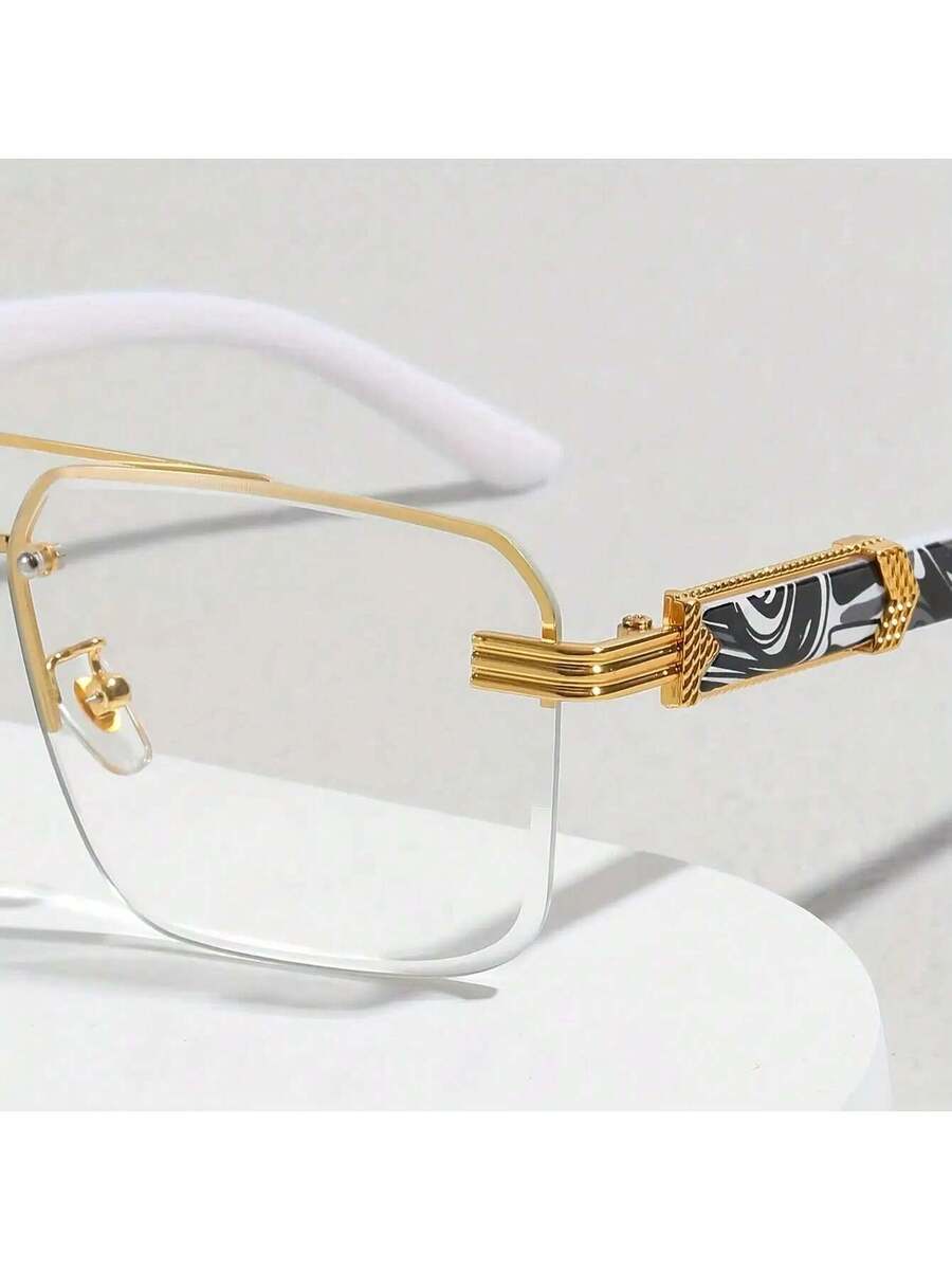 Mens Half-Frame Eyewear With T - Men Accessories Fashion 评论和价格