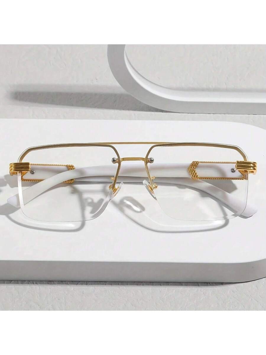 Mens Half-Frame Eyewear With T - Men Accessories Fashion 评论和价格