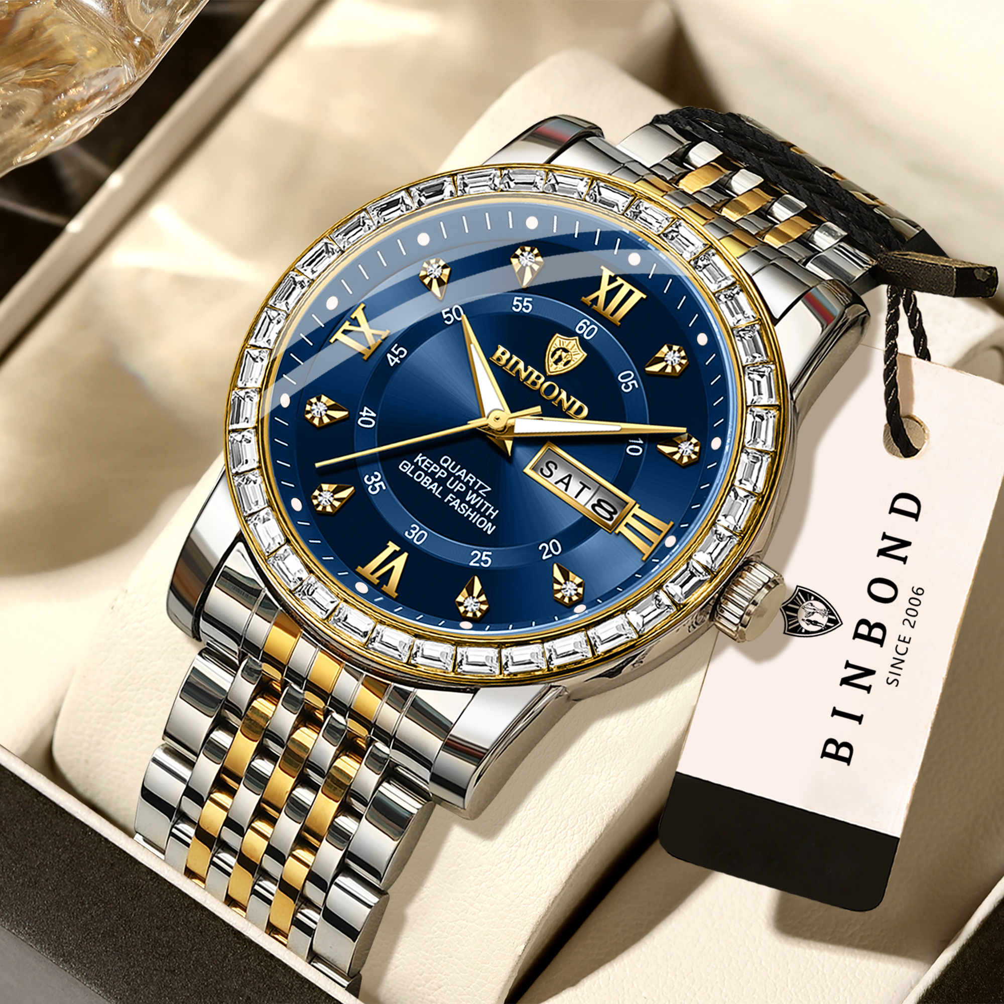 BINBOND auto date week display - Men'S Accessories Display 评论和价格