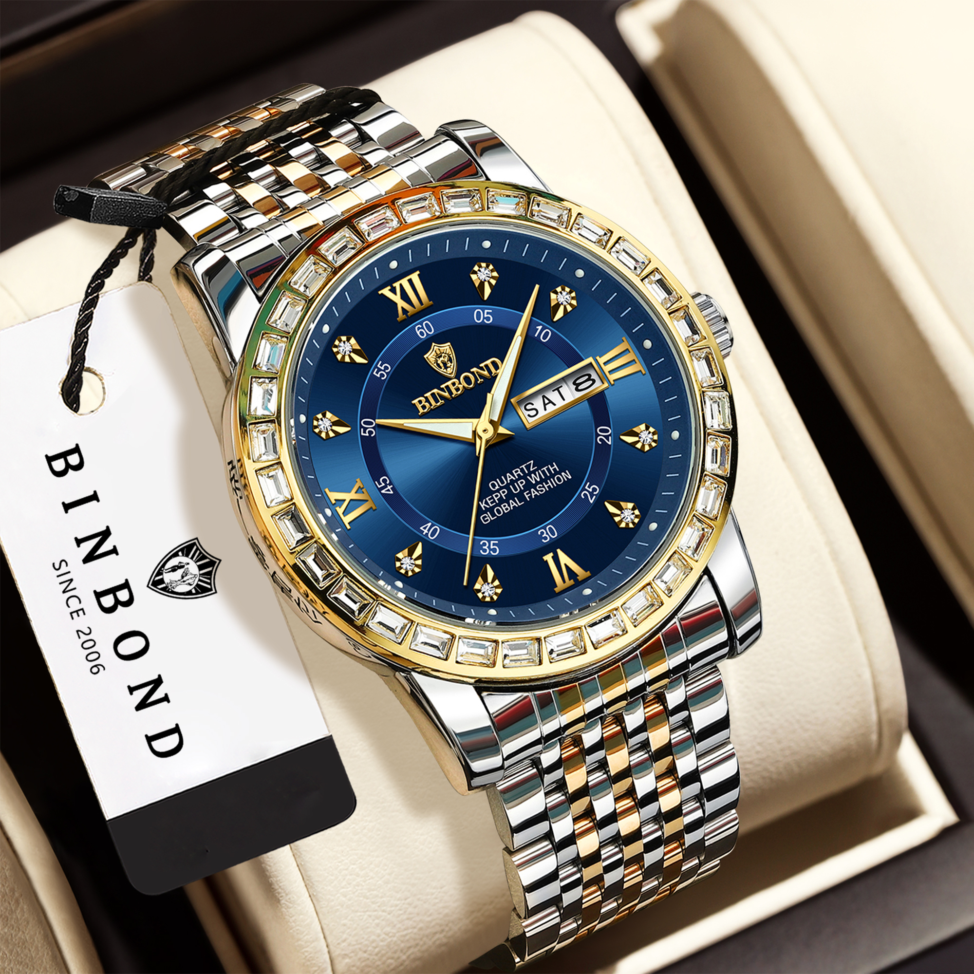BINBOND auto date week display - Men'S Accessories Display 评论和价格