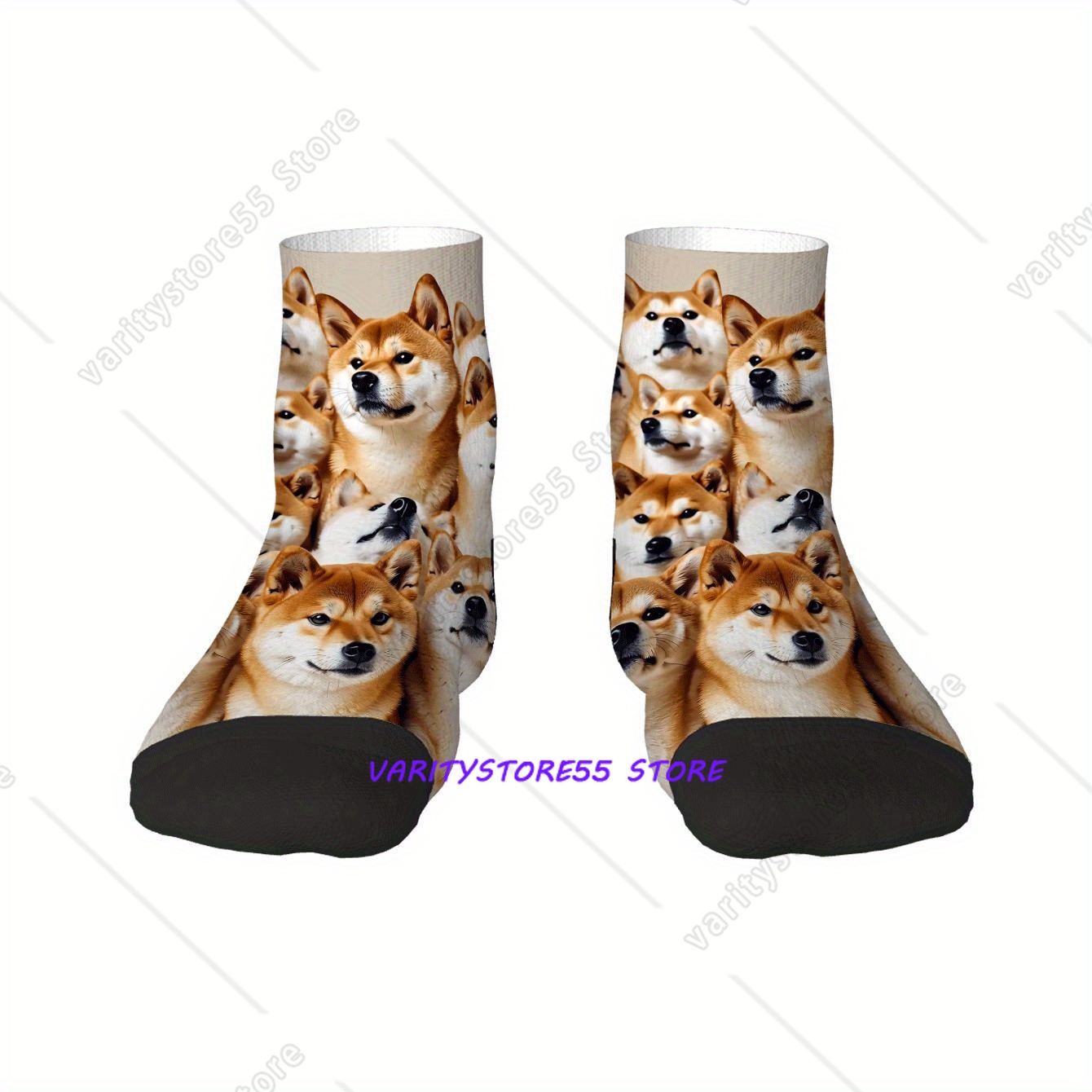 Cute Shiba Inu Print Ankle Soc - Men Accessories Fashion 评论和价格
