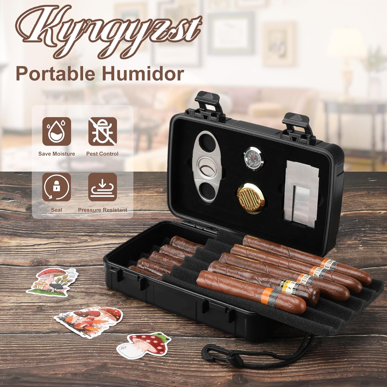 Portable Cigar Humidor Holds 1 - Men'S Accessories 评论和价格