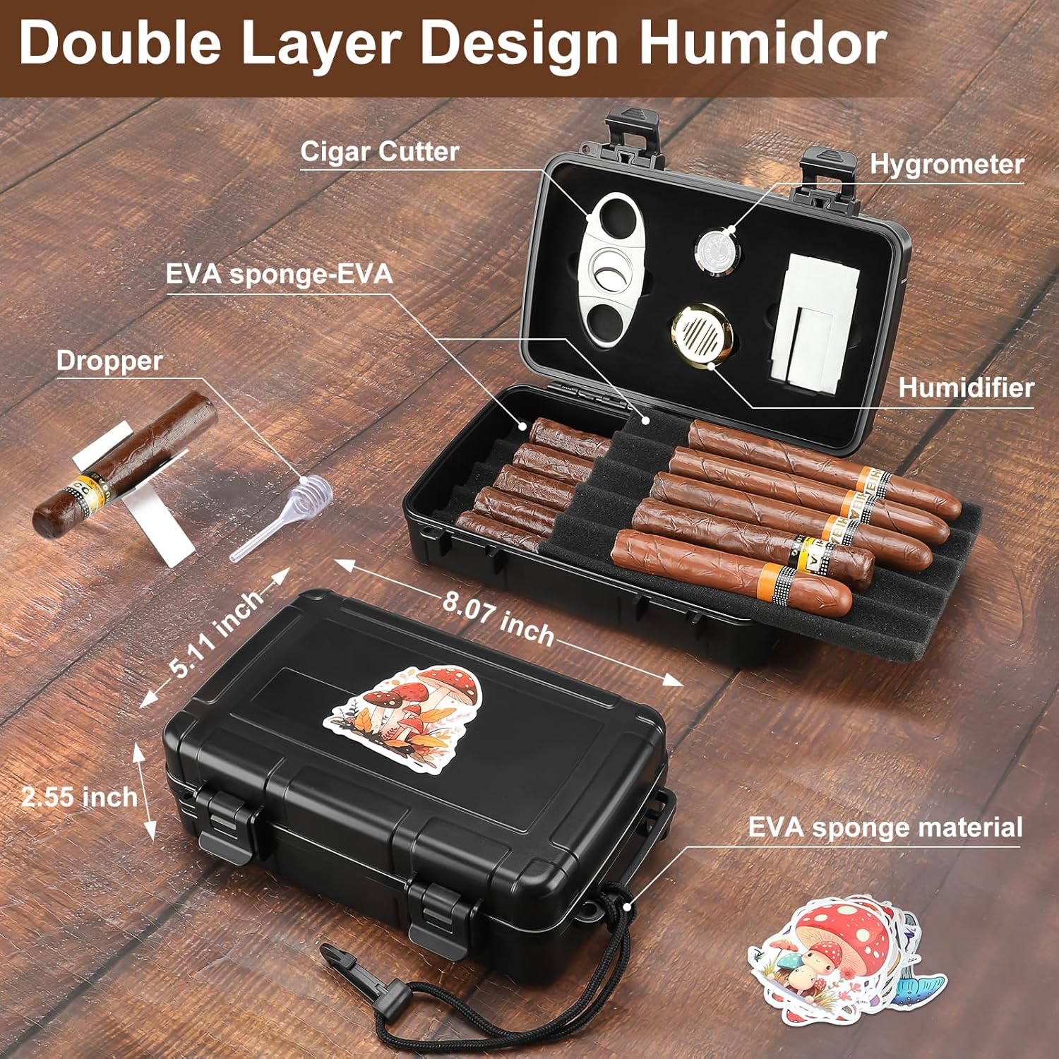 Portable Cigar Humidor Holds 1 - Men'S Accessories 评论和价格